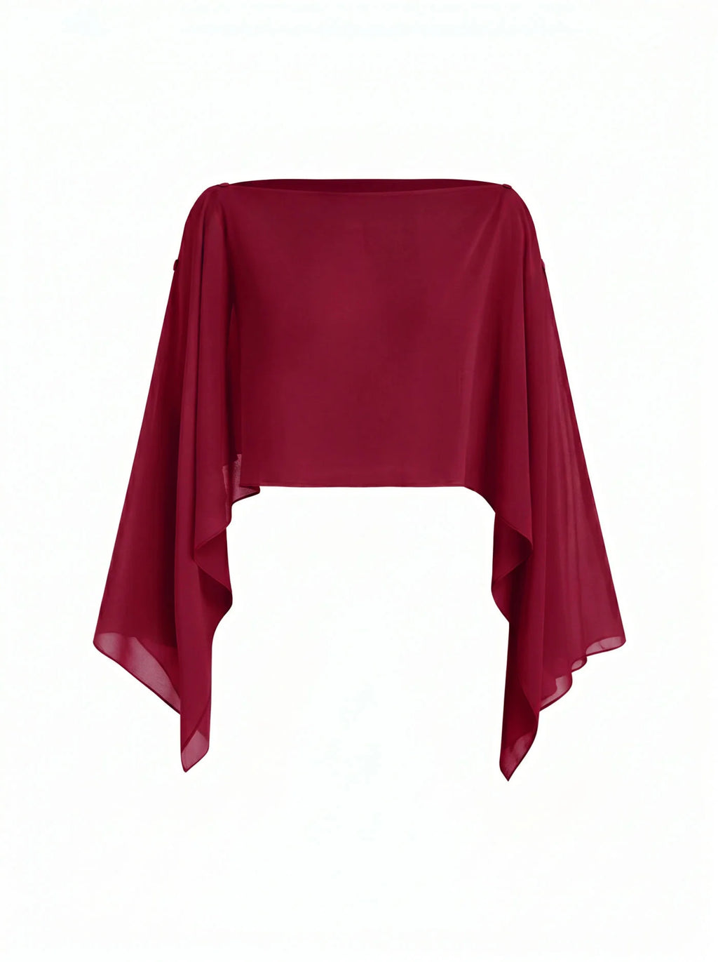 Satin Off-shoulder Cloak Sleeve Wrap Mermaid Maxi Dress